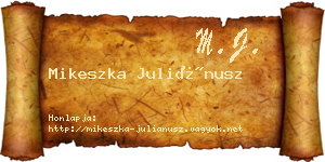 Mikeszka Juliánusz névjegykártya