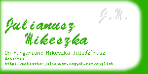 julianusz mikeszka business card